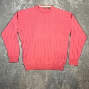 CH Classics Cashmere Sweater Womens M Pink Cableknit Preppy Quiet Luxury